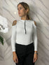 Body donna con maniche e spalle scoperte